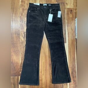 Kensie Corduroy Dark Brown Flare Women’s Jeans Size 6/28